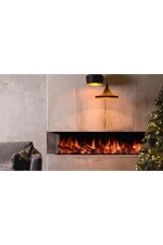 Laden 150 Elektrikli Şömine - 3 Tarafı Cam Çerçeveli, Isıtıcılı, Sınırsız Renkli - Görsel 2