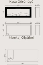 Masta 100 Elektrikli Şömine - Isıtıcısız, Cam Çerçeveli, Sınırsız Renkli - Görsel 3
