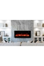 Pagla 130 Elektrikli Şömine - Isıtıcılı, Cam Çerçeveli, Tek Renkli - Görsel 2