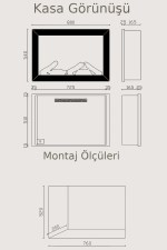 Alaf 80 Elektrikli Şömine - Isıtıcılı, Metal Çerçeveli, Tek Renkli - Görsel 3