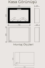 Masta 80 Elektrikli Şömine - Isıtıcısız, Cam Çerçeveli, Sınırsız Renkli - Görsel 3