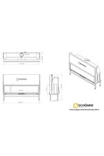 200 cm Düz Asansörlü Şömine Haznesi ölçüleri