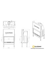 90 cm Düz Asansörlü Şömine Haznesi Ölçüleri